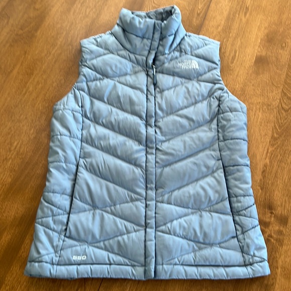 The North Face Jackets & Blazers - North face 550 vest light blue, XS, gently used condition.